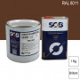 Peinture professionnelle PU ANTICO bi-composant RAL 8011 Brun noisette 1Kg (laque + durcisseur) SOB PEINTURES