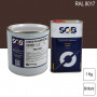 Peinture professionnelle PU ANTICO bi-composant RAL 8017 Brun chocolat 1Kg (laque + durcisseur) SOB PEINTURES