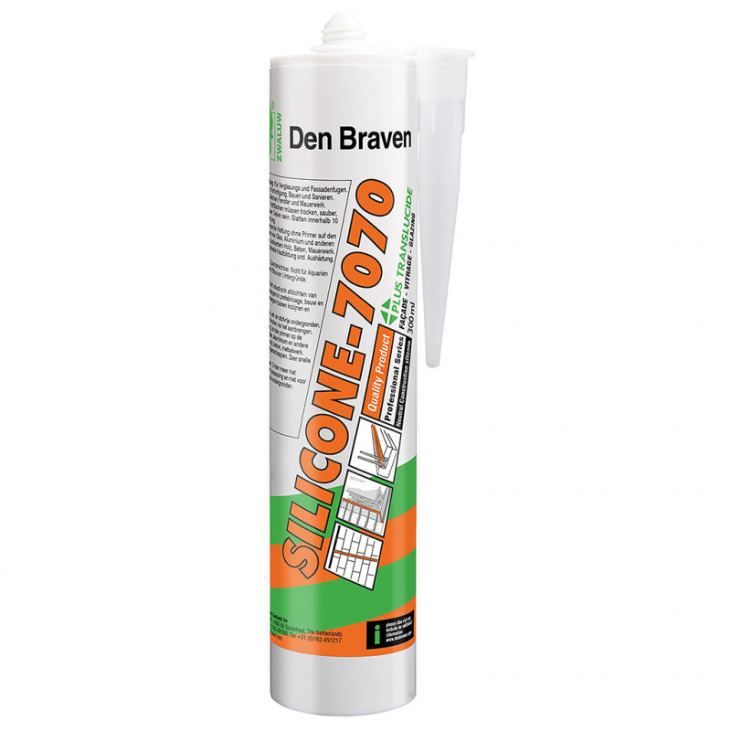 Mastic Silicone Neutre Bâtiment 7070 Plus Blanc 300ml DEN BRAVEN