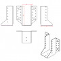 Pack 2 Sabots solive à ailes extérieures SAE340/64/2 SIMPSON + Chevilles et Tirefonds + Foret